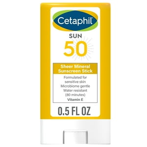Protector Solar En Barra Cetaphil Sheer Mineral Spf 50 15 Ml Para Rostro Y Cuerpo