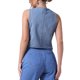 thumbnail image 3 of INSPIRE CHIC Chaleco de Mezclilla para Mujer sin Mangas con Cuello en V y Botones, Talla 2XL Azul Claro, 3 of 6
