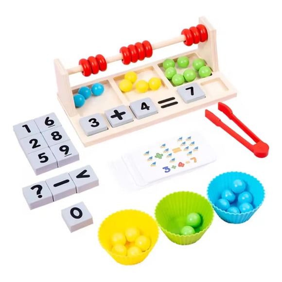 Ábaco De Madera Montessori Matemáticas Y Motricidad Fina Nude