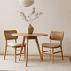 thumbnail image 3 of Pack de 2 Sillas de Estilo Natural con Respaldo Tejido y Asiento Acolchado, 3 of 7