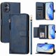 thumbnail image 1 of Funda tipo cartera para Samsung Galaxy A05 4G con bolsillo con cremallera, tarjetero, soporte, correa para la muñeca y tapa de cuero azul, 1 of 5