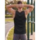 thumbnail image 3 of INSPIRE CHIC Camisetas sin mangas para hombre de musculación, gimnasio, entrenamiento atlético, talla L, color negro, 3 of 5