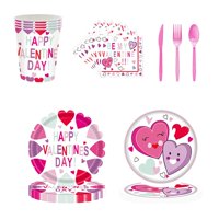 Magideal - Suministros Para Fiestas Del Día De San Valentín, Juego De Vajilla Para Aniversario, Vacaciones, Bodas