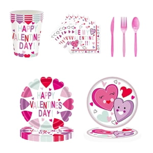 Magideal - Suministros Para Fiestas Del Día De San Valentín, Juego De Vajilla Para Aniversario, Vacaciones, Bodas