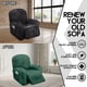 thumbnail image 5 of Funda reclinable ULTICOR para 1 asiento, terciopelo, elástica, retro, verde, 5 of 6