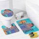 thumbnail image 4 of BoJack Horseman-theme 4-Piece Shower Curtain Set with Rugs, Waterproof Bathroom Decor Set Includes Bath Mat, U-Shaped Rug, Toilet Lid Cover and Curtain with Hooks, 4 of 6