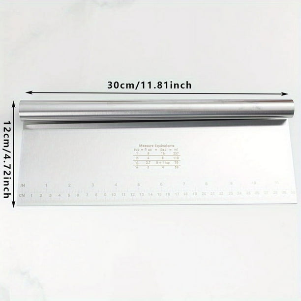 1pc Thickened Multifunctional Stainless Steel With Scale Flour Cutter, Pizza Cutter, Rolled Edge Noodle Cutter, Baking Tools