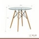 thumbnail image 5 of Comedor Terraza - 2 Sillas Master Negras y Mesa Eames de Vidrio 80cm, 5 of 8