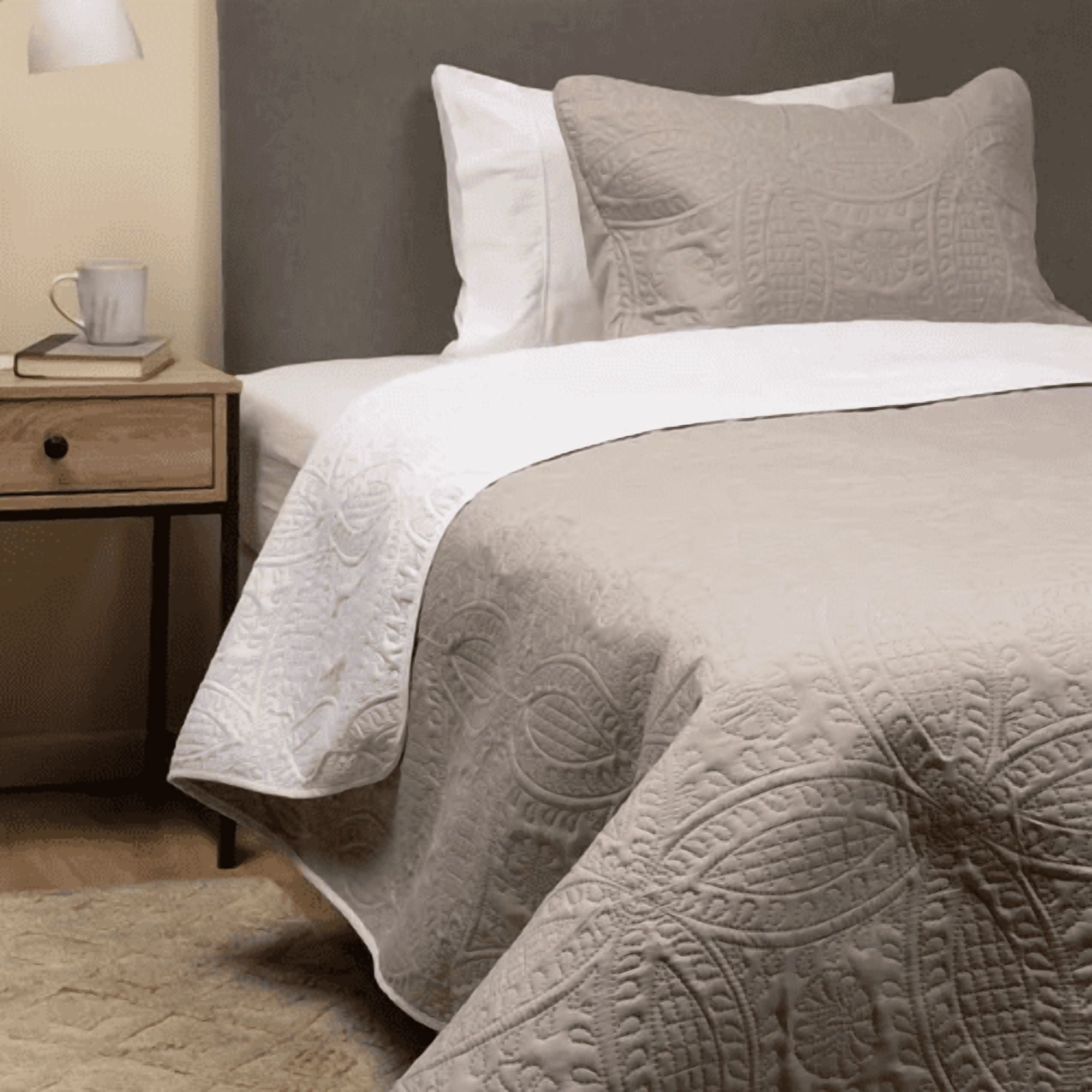 Genérico - Cubrecama Quilt Reversible 1.5 Plaza 180x260