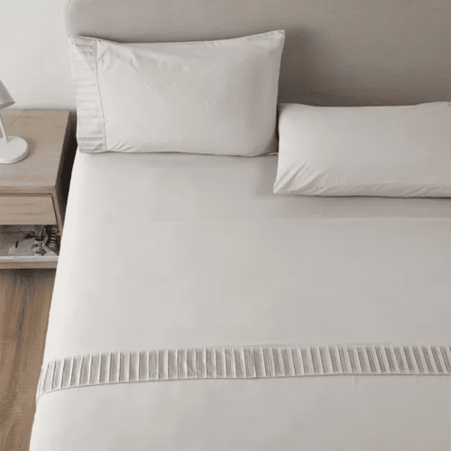 Genérico - Sabanas Casatua Hotel Funda Almohada 2 Plazas Color Gris Claro