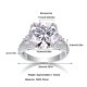 thumbnail image 2 of Anillos de Compromiso de Moissanita de 5 Quilates Color D Claridad VVS1 Anillos de Aniversario Anillo de Diamante Grande de Plata Esterlina S925 para Mujer Anillos para Esposa Mamá Talla 5-9, 2 of 8