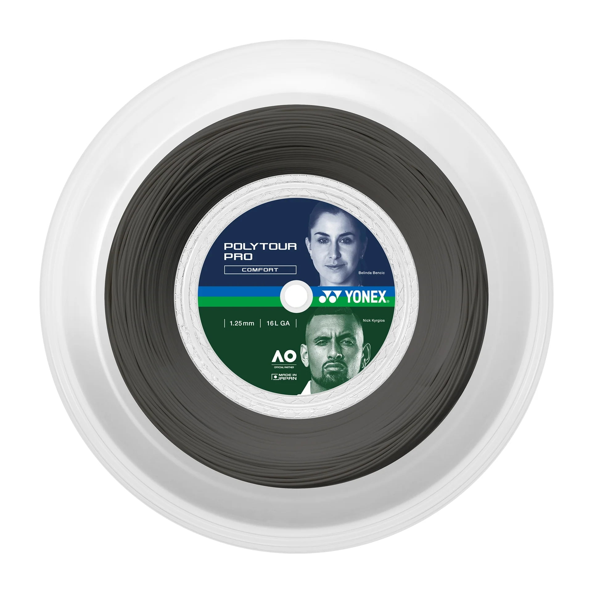 Yo - Cuerda De Tenis Polytour Pro 16L 1 25 Grafito 200 Mts