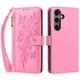 thumbnail image 2 of Funda Billetera Floral en Relieve samsung galaxy S25 FE con Tarjetero y Cremallera Rosa, 2 of 6