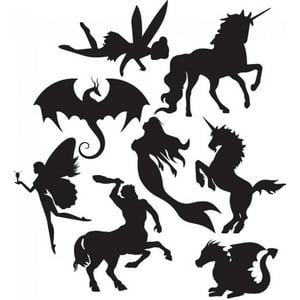Rienda Libre Graphics - Decomural Fairy Tale Mermaid Unicorn Dragon Set Ws-33189