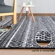 thumbnail image 2 of Alfombra bohemia pequeña de 60 x 90 cm, estilo geométrico, lavable a máquina, antideslizante, marroquí, para entrada, color negro, 2 of 5