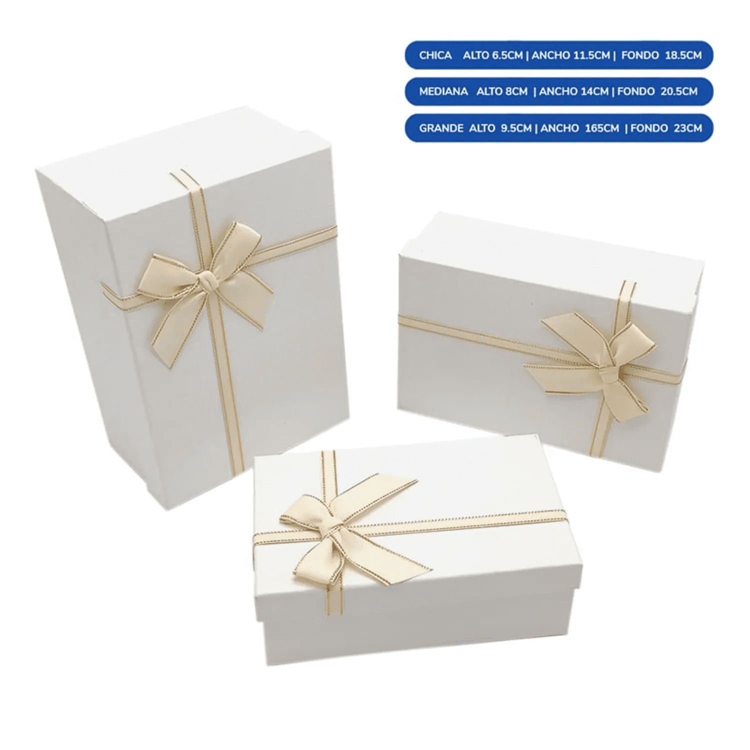 Genérico - Caja Rectangular Triple Blanco X1 Uni