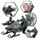 thumbnail image 3 of Set de juguete militar JOYIN: avión de caza con camuflaje de nieve y soldados, 3 of 7