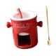 thumbnail image 3 of Taza Para Fondue, Para Derretir Queso, Mantequilla, Postre Casero, Taza Para Derretir Chocolate, Color Rojo, 3 of 5