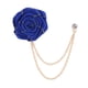 thumbnail image 4 of Broche de borla de pétalos de rosa, prendedor de solapa, trajes de hombre, decoración de moda, broche de traje de novio, cadenas colgantes, broches de Azul, 4 of 5