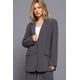 thumbnail image 1 of Blazer Fashnzfab Manga Larga Heather Charcoal, 1 of 5