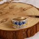 thumbnail image 4 of Boho Lapis Lazuli Ring - Three Tone Meditation Ring for Anxiety and Stress Relief - Spinning Band with Silver Plating, 4 of 4