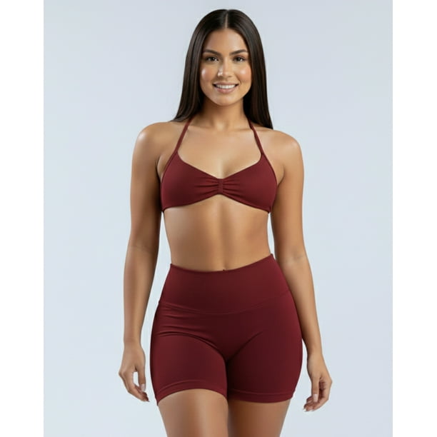 Conjunto Deportivo Mujer 2 Piezas Peto y Short Push Up