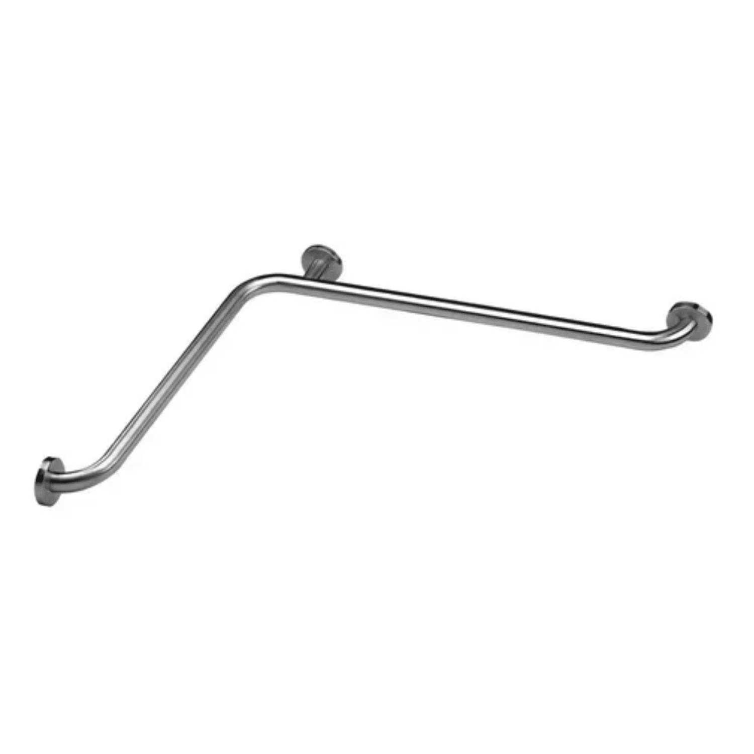 Taumm - Barra De Seguridad Baño 3 Apoyos 90° Horizontal Esquinera Color Plateado