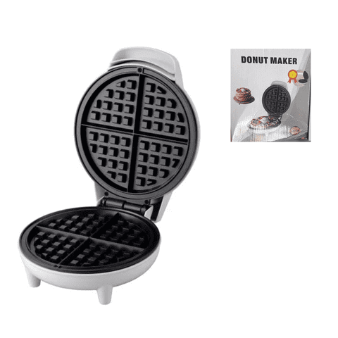 Genérico - Mini Maquina Waflera Eléctrica Redonda Repostería Blanco