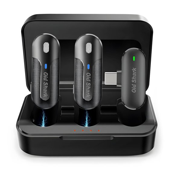 Micrófono OldShark Inalámbrico de Solapa Pack de 2 Plug & Play