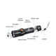 thumbnail image 2 of Linterna Recargable Led 3000 Lumens Con Zoom Resiste Lluvia Fría Negro, 2 of 3