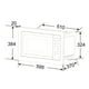 thumbnail image 5 of Horno Microondas Empotrable Acero Inoxidable 25L, 5 of 7