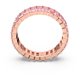 thumbnail image 4 of Anillo Swarovski Matrix de cristal rosa tallado en forma de baguette, tamaño 8, 4 of 6