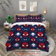 thumbnail image 1 of Bed Sheets-piece down duvet cover cartoon face print ( duvet cover pillowcases, no core) red spider web bedding set 3-Piece, 1 of 3