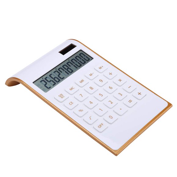Calculadora Artyea Slim2 de 10 dígitos con energía solar, color blanco