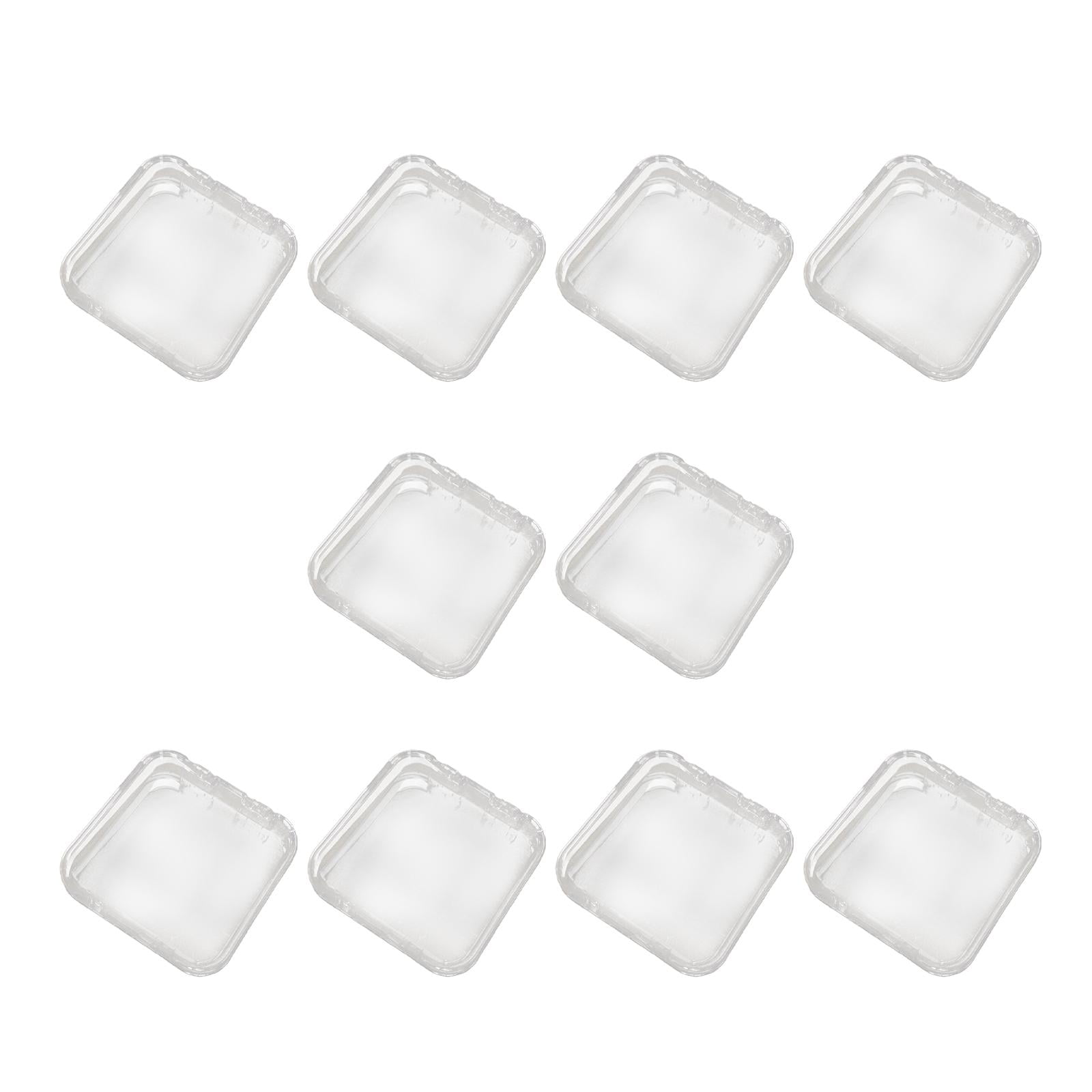 Magideal - 10 Piezas De Cajas De Embalaje De Uñas A Presión, Cajas Organizadoras De Uñas Portátiles Para Exhibición De Puntas De Uñas Artísticas , Transparente,