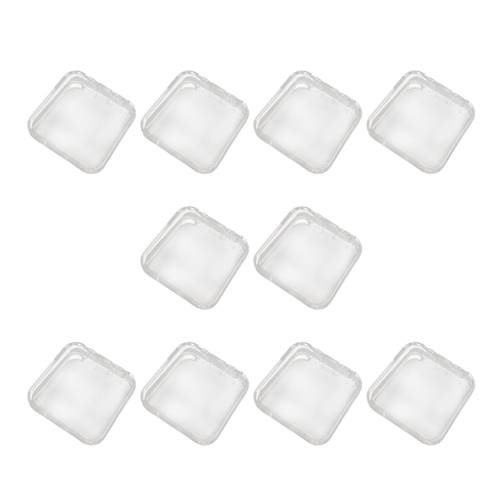 Magideal - 10 Piezas De Cajas De Embalaje De Uñas A Presión, Cajas Organizadoras De Uñas Portátiles Para Exhibición De Puntas De Uñas Artísticas , Transparente,