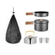 thumbnail image 1 of Juego De 5 Utensilios De Cocina Para Camping, Sartén Con Bolsa De Transporte, Olla Y Sartén, Hervidor De Agua, Color Gris, 1 of 3