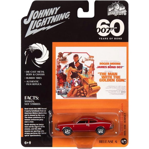 Auto de colección diecast Johnny Lightning AMC Hornet 1974 a escala 1:64