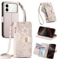 Funda Tipo Cartera De Piel Sintética Foxdock Para Samsung Galaxy S26 Edge – Resistente A Golpes Y A Las Interferencias Rfid – Correa De Mano Larga Blanco