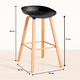 thumbnail image 4 of Pack de 2 Taburetes Piso Bar Nordic - Negro, 4 of 7