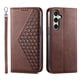 thumbnail image 1 of Funda Flip FOXDOCK para Samsung Galaxy S25 FE , Estilo Billetera con Diseño Rombo, Correa de Mano y Soporte, Uso Diario, 1 of 6