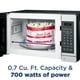 thumbnail image 3 of Horno microondas GE Compact, 0.7 pies cúbicos, 700 W, encimera blanca, 3 of 7