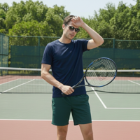 T-World - Polera Hombre Trekking Dryfresh Smooth Uv Manga Corta Azul