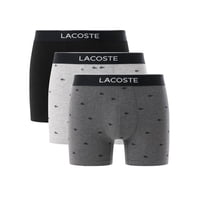Calzoncillos Tipo Bóxer Lacoste De Algodón Elástico Con Estampado De Minicocodrilo, Paquete De 3