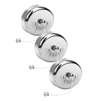 Eoland - Pack X3 Tendederos Ropa Retractil Colgador Extensible Pared Plateado