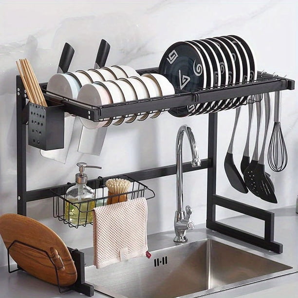 1PC Metal Dish Rack, Kitchen Organizer For Drying, Storage And Display Of Tableware, Kitchen Accessories
