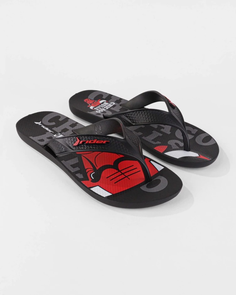 Sandalia Hombre Negro Chicago Bulls Nba 509 Rider