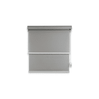 Safe Home Chile - Cortina Roller Blackout Doble Tela Con Cenefa 120X240 Gris Jaspeada