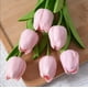 thumbnail image 5 of Ramos De 9 Tulipanes Flores Artificiales Decoración Hogar rosa Talla Única, 5 of 7