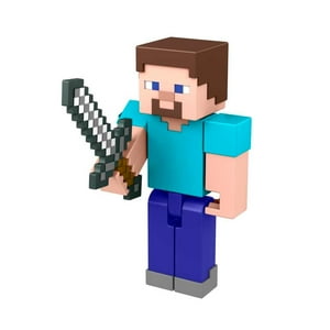 Figura De Acción Mattel Minecraft Vanilla Steve Decoración Variante 3